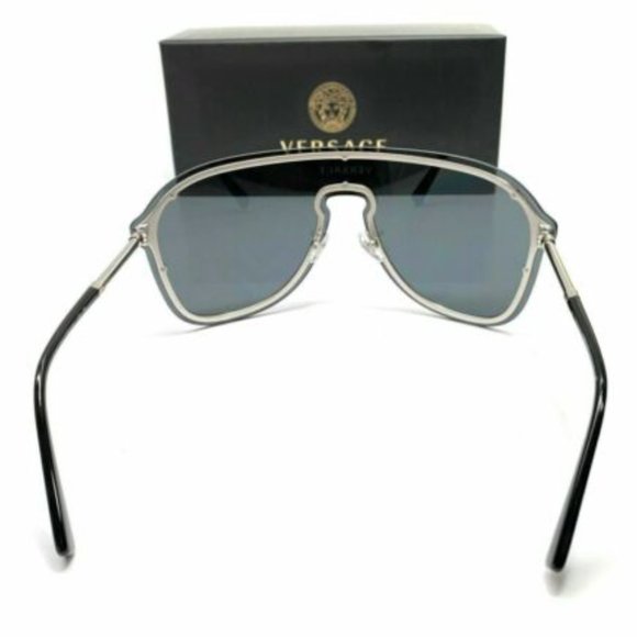 Versace Women\'s Silver and Grey Pilot Sunglasses!